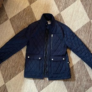 Zara men’s quilted large navy jacket